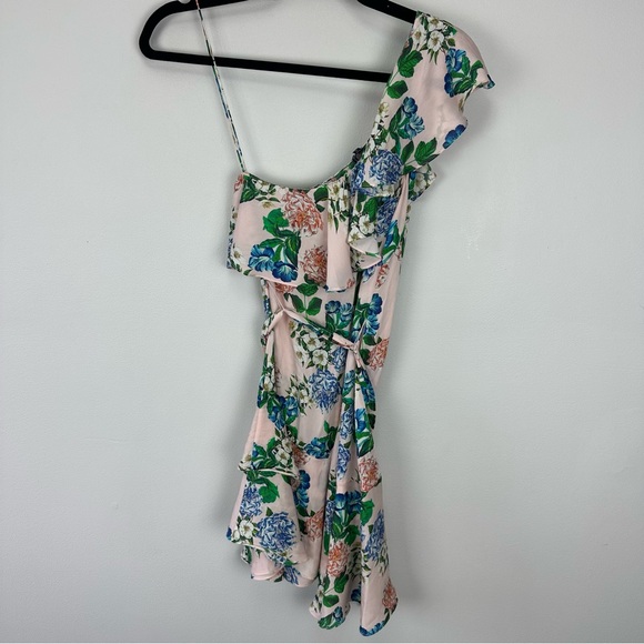 Marissa Webb Perryn Silk One Shoulder Floral Dress - Picture 4 of 10
